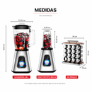 [Comprá 2 y Pagá 1] Licuadora Multiuso Lumax con Jarra de Vidrio + REGALO: Porta Especias Vertical con 16 Frascos - ¡ÚLTIMAS UNIDADES!