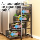 [Llevá 2 Pagá 1] Frutera y Organizador SmartRack con Rueditas (Almacenamiento Inteligente y Diseño Sofisticado!)