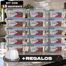 Kit con 15 Frascos Herméticos de Vidrio + 10 Vasos de Vidrio Aruba [¡ÚLTIMAS UNIDADES EN STOCK!]
