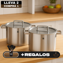 [Llevá 2 Pagá 1] Olla Cocina Real en Acero Inoxidable Premium Antiadherente con Revestimiento Triplo + REGALO: Kit de Utensilios de Cocina